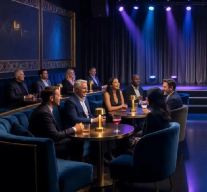 Modern stand-up helyszín, hangulatos éjszakai klub enteriőrrel
